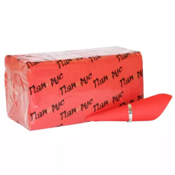 Салфетки Папирус 24*24см 1сл 400шт /красные/