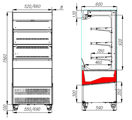 Купить холодильная горка fc16-06 vm 0,7-2 0430