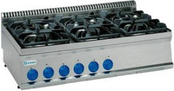 Плита 6 конфорочная 700 серии TECNOINOX PC105G7 613003 газ