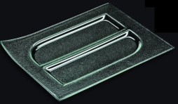 Блюдо прямоугольное l=300*230 мм. прозр. стекло 3D