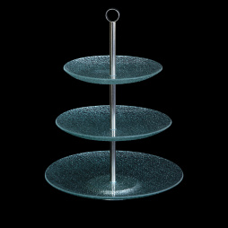 Этажерка 3-х ярусная круглая 8''/10''/11'' d=21/25/30см "Corone Aqua"