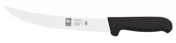 Купить нож обвалочный 250/400 мм. изогнутый, черный poly icel /1/