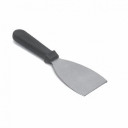 Лопатка кухонная L=12 см прямая пласт. ручка черная /1/12/120/