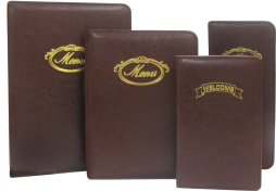 Папка для официанта темно коричневая