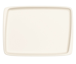 Блюдо прямоугольное 360*250 мм. Белый, форма Мув BONNA /1/6/432/