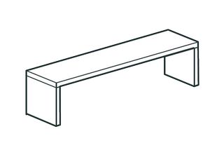 Купить полка кухонная настольная закрытая apach chef line losc35120t1cs