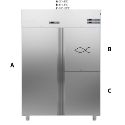 Шкаф комбинированный 1400 литров APACH CHEF LINE LCK140N1P1M1D3