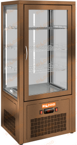 Холодильная витрина настольная вертикальная HICOLD VRC 100 Bronze