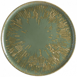 Блюдо для пиццы d=320 мм. Снэл Зеленый чай, форма Гурмэ BONNA /1/6/348