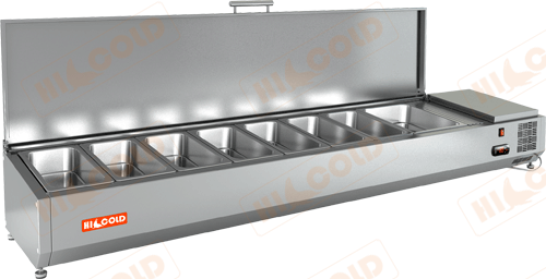 Холодильная витрина настольная для ингредиентов HICOLD VRTU 1915