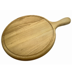 Доска для подачи круг. d=340*22 мм. с ручкой, бук