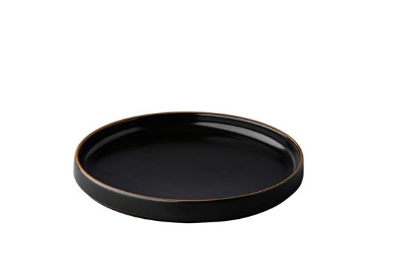 Купить тарелка мелкая с вертикальным бортом 20 см, цвет черный, japan style point japan black