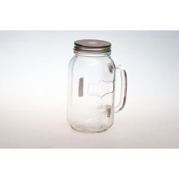 Банка для коктейля 650 мл c крышкой и ручкой (ZF17042403) /24/