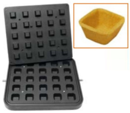 Форма для 25 квадратных тарталеток 40*40 мм для тарталетницы DHTartmatic Kocateq DH Tartmatic Plate 