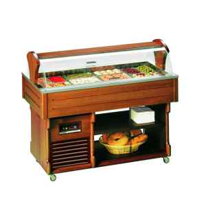 Стол кухонный швед.охлажд.остров. isola 6 ss темн.орех