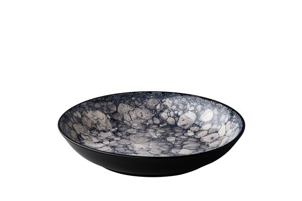 Купить тарелка глубокая 21 см, bubble black style point bubbles