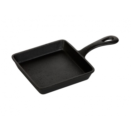 Купить сковорода 14,2х14,2см h=2,6см с ручкой порционная чугун luxstahl [he6101]