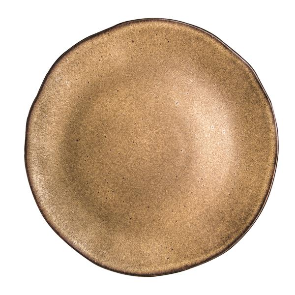 Купить тарелка мелкая 31,5 см, безбортовая, цвет коричневый, q authentic stone black style point stonebrown