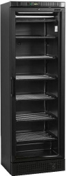 Шкаф морозильный со стеклом TEFCOLD UFSC371G BLACK черный
