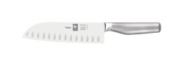 Нож японский с бороздками Santoku 180/300 мм, кованый PLATINA Icel /1/