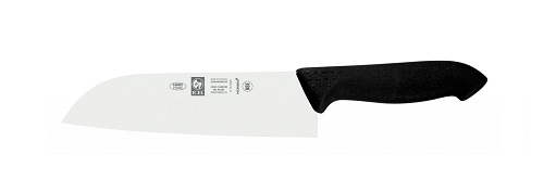 Купить нож японский santoku 180/300 мм. черный horeca icel /1/6/