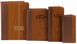 Папка-карта вин коричневая