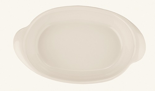 Купить блюдо для запекания и подачи 310*185 мм. овальное с ушками белый, форма оптива bonna /1/24/111/