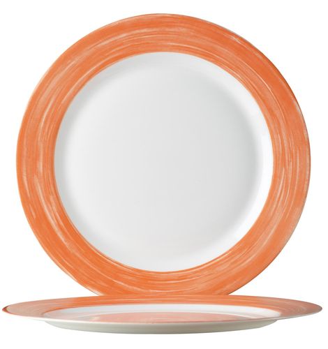 Купить тарелка d=195 мм. оранж. край браш /6/