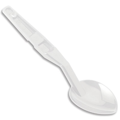 Купить ложка гарнирная 28 см., l ручки 20 см. белая, поликарбонат (до +120°c) mgprof /1/10/400/