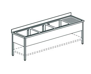 Купить ванна моечная apach chef line l3s187-55rwsh