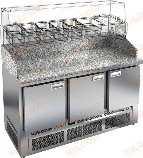 Купить кухонный стол для пиццы холодильный hicold pze3-111/gn
