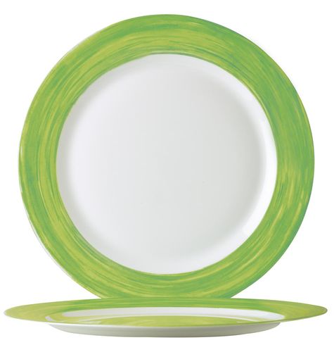 Купить тарелка d=195 мм. зеленый край браш /6/