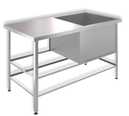 Ванна моечная с рабочей поверхностью ВСРП-С-6/12-П (1200х800х850)