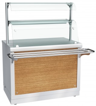 Купить прилавок для горячих напитков пгн-70х-04, 1120 мм, 2 розетки, 2 стеклянные полки, led-подсветка, съе