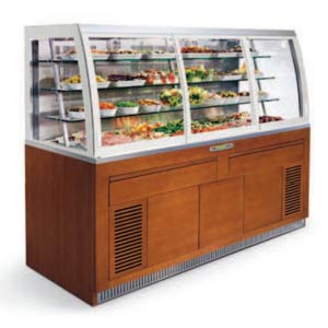 Купить холодильная витрина для рыбы с льдогенером fishing 4 темн.орех