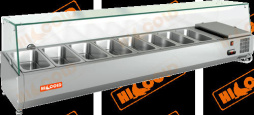 Холодильная витрина настольная для ингредиентов HICOLD VRX 1800