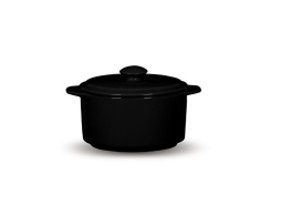 Горшок с крышкой 4'' 100мм 300мл черный Corone Colore [LQ-SK0038-K]