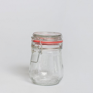 Купить банка для сыпучих продуктов 500 мл d=90, h=130 мм с крышкой (для подачи) с бугельным замком /1/375/