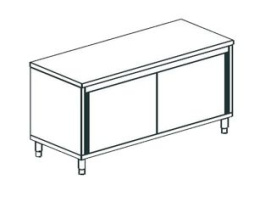 Кухонный стол производственный закрытый APACH Chef Line LWC620SH2SD