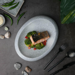 Блюдо овальное 26*20 см h6 см 300 мл Stone Untouched Taiga P.L. Proff Cuisine [1]