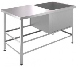 Ванна моечная с рабочей поверхностью Standart ВРПЭ-6/12-Л Н (1200х800х850) (каркас нерж.)