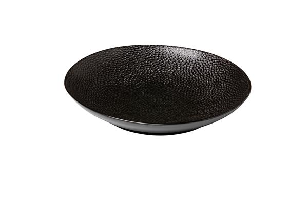 Купить тарелка глубокая 25,5 см, цвет черный, honeycomb style point honeycomb