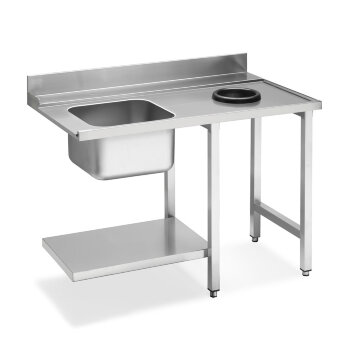Купить стол с мойкой и отверстием для слива справа wt51200shr smeg