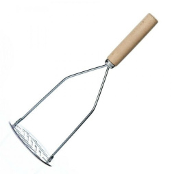 Картофелемялка 255 мм. нерж. с дерев. ручкой /1/ 1254