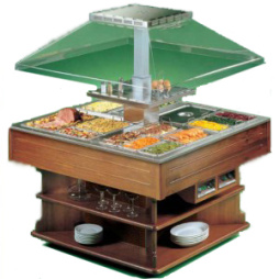 Кухонный стол швед.охлажд.остров. oasi 8 m темн.орех