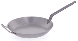 Сковорода d=36 см. белая сталь c 2 ручками Carbone Steel Plus (индукция) DE BUYER /1/3/