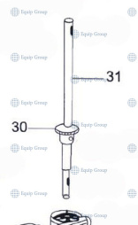 Вал в сборе в шестерней для тестомеса MEC SK