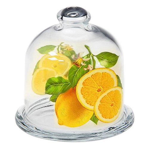 Купить блюдо для лимона с крышкой d=10 см. h=10,5 см. (54502+43515) б бейзик /1028562/ /1/