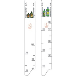 Линейка Бехеровка Егерьмастер 0.7, 1л; пластик; L=28, B=2см; белый