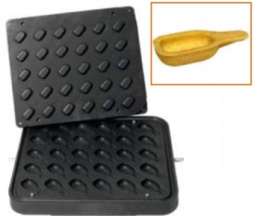 Форма для 30 тарталеток в виде ложек для тарталетницы DHTartmatic Kocateq DH Tartmatic Plate 28